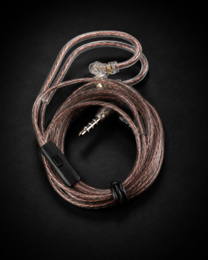 Cable de Cobre KZ 0.75mm 2-Pin C con Micrófono – Nylon 56 Hilos