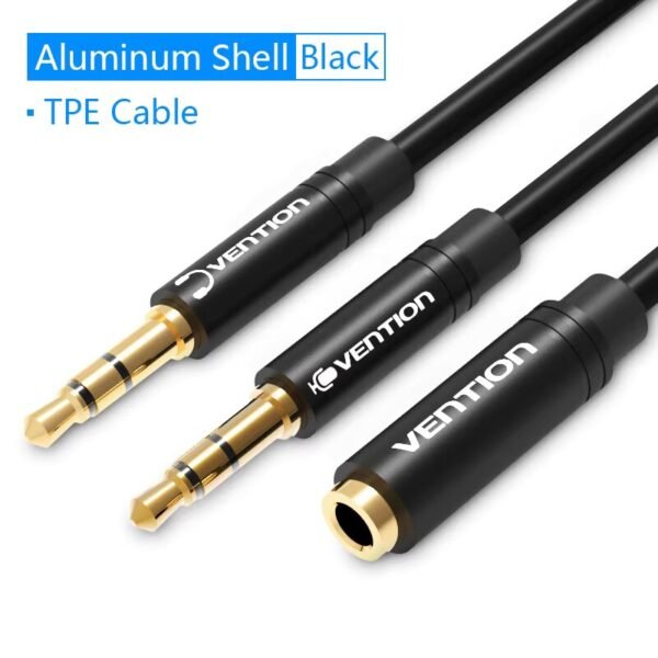 Cable Divisor De Audio Para Auriculares Y Microfono 3.5mm KZ audífonos | ¡Entrega rápida a todo el Perú!