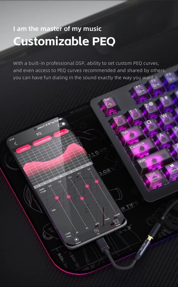 FIIO JadeAudio JA11 - Adaptador de auriculares USB tipo C a 3,5 mm - Imagen 6