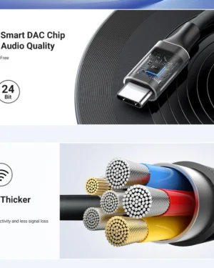 UGREEN 10cm Type C to 35mm Female DAC Chip Cable Aluminum Shell with Braided AV16180154 1 Year Warranty ugreen sri lanka 2 1536x1258 1 KZ IN EARS | Envíos a todo el Perú