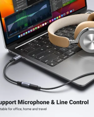 UGREEN 10cm Type C to 35mm Female DAC Chip Cable Aluminum Shell with Braided AV16180154 1 Year Warranty ugreen srilanka 4 KZ IN EARS | Envíos a todo el Perú
