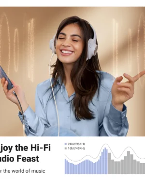 UGREEN 10cm Type C to 35mm Female DAC Chip Cable Aluminum Shell with Braided AV16180154 1 Year Warranty ugreen srilanka 6 KZ IN EARS | Envíos a todo el Perú