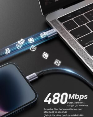 UGREEN Cable USB-C a Lightning 1M MFi PD 20W Carga Rápida – 60759 - Imagen 8