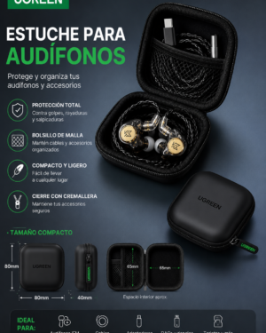 Estuche para Audífonos UGREEN LP128 – Compacto y Protector - Imagen 2