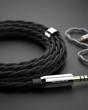 NiceHCK BlackDawn 0.78mm 2Pin 3.5mm – Cable Hi-Fi 5N Silver Plated OFC para IEM - Imagen 6