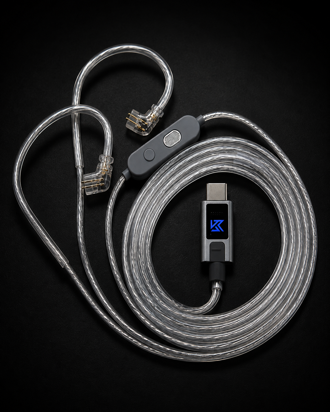 KZ M2 Cable DSP Tipo C – DAC 24bit/96kHz Dual Mic