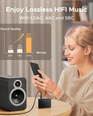 Alternative view of UGREEN BT505 | Receptor Bluetooth para Equipo de Sonido | LDAC RCA + 3.5mm