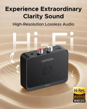 UGREEN BT505 | Receptor Bluetooth para Equipo de Sonido | LDAC RCA + 3.5mm - Imagen 10