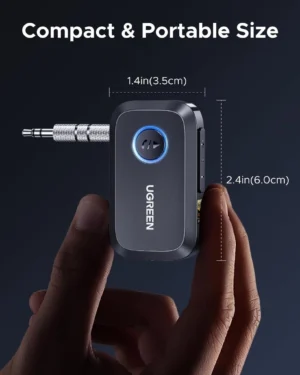 UGREEN BT509 Receptor Bluetooth 6.0 LDAC Hi-Res AUX 3.5 mm – 55546 - Imagen 3