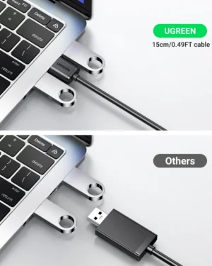 UGREEN US205 – Tarjeta de Sonido USB Externa con Audio y Micrófono 3.5mm – 30724 - Imagen 15