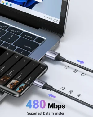 UGREEN Cable USB-A a USB-C Carga Rápida y Datos US288 3A 2M - Imagen 5
